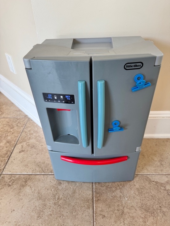 Little Tikes Other - Little Tikes Grey & Blue Pretend Play Refrigerator Food Kids Toddler Boys Girls